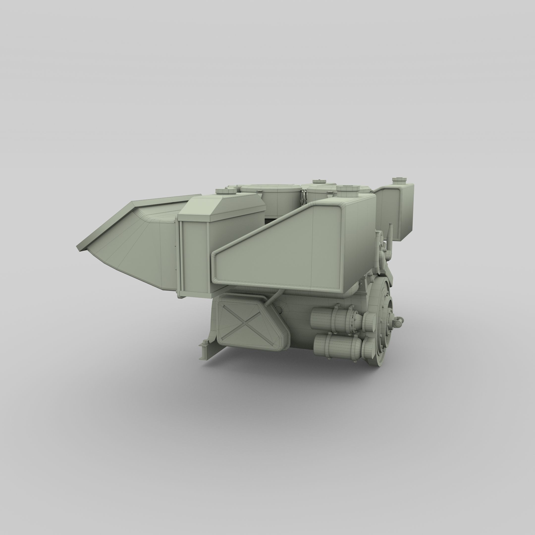 Maybach HL230 Engine Full Panzer Tiger Unit 3D model_12