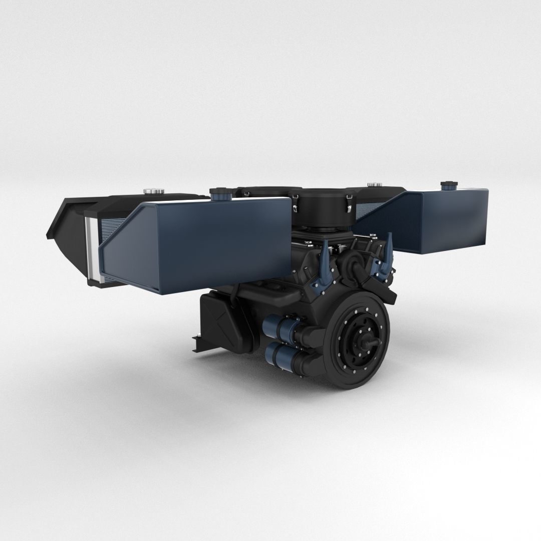 Maybach HL230 Engine Full Panzer Tiger Unit 3D model_14