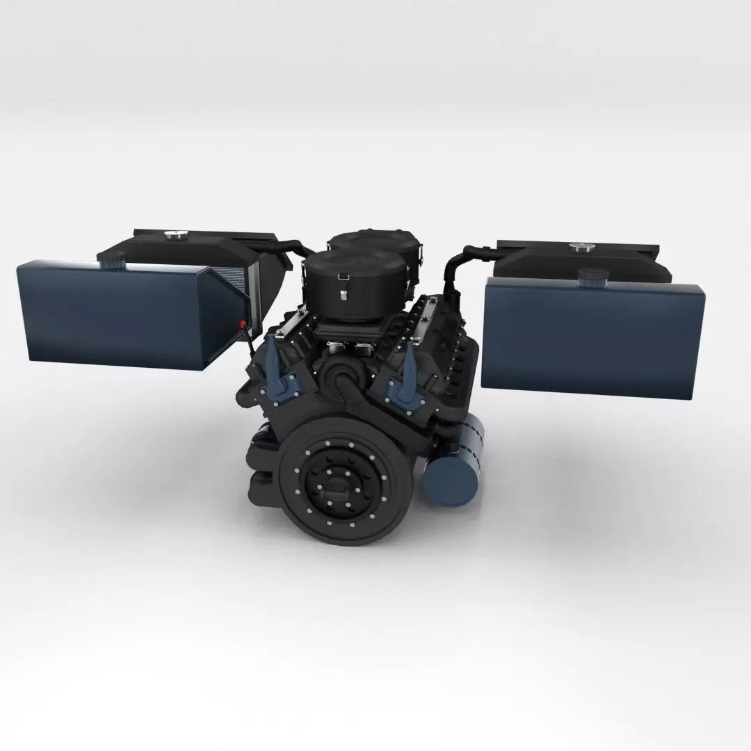 Maybach HL230 Engine Full Panzer Tiger Unit 3D model_0