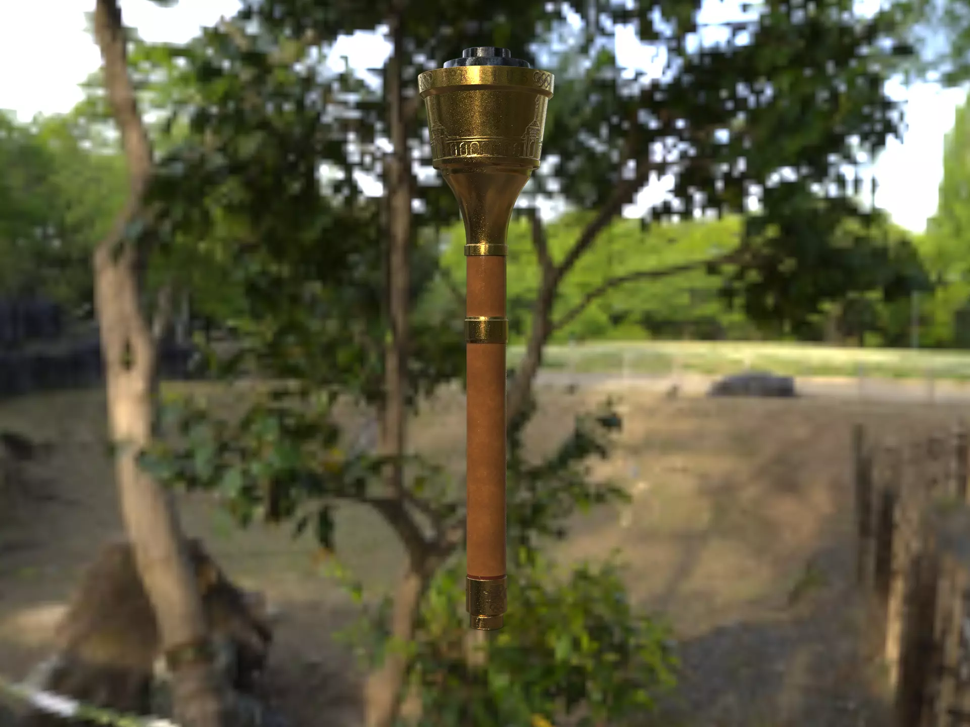 Los Angeles Olympic Torch 1984 Award 3D model_22