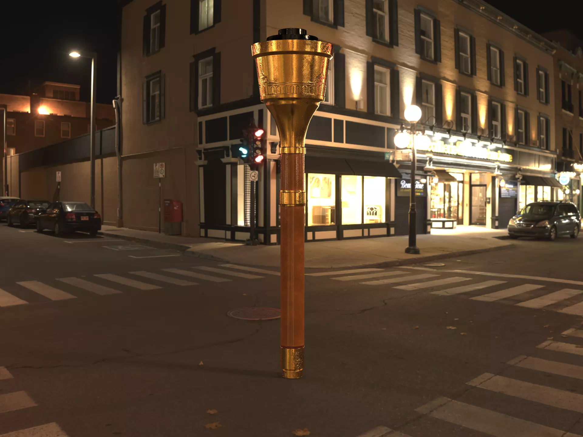 Los Angeles Olympic Torch 1984 Award 3D model_23