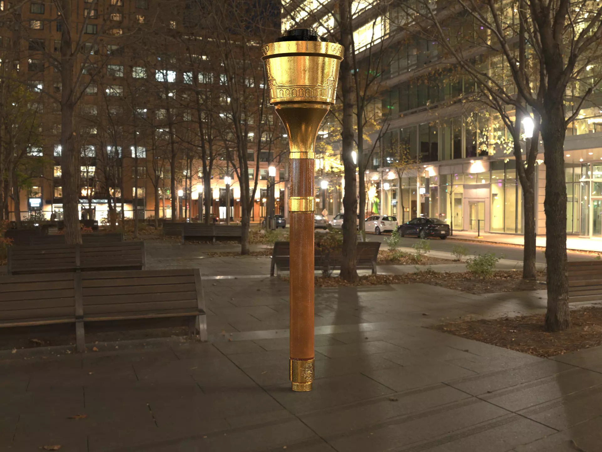 Los Angeles Olympic Torch 1984 Award 3D model_3