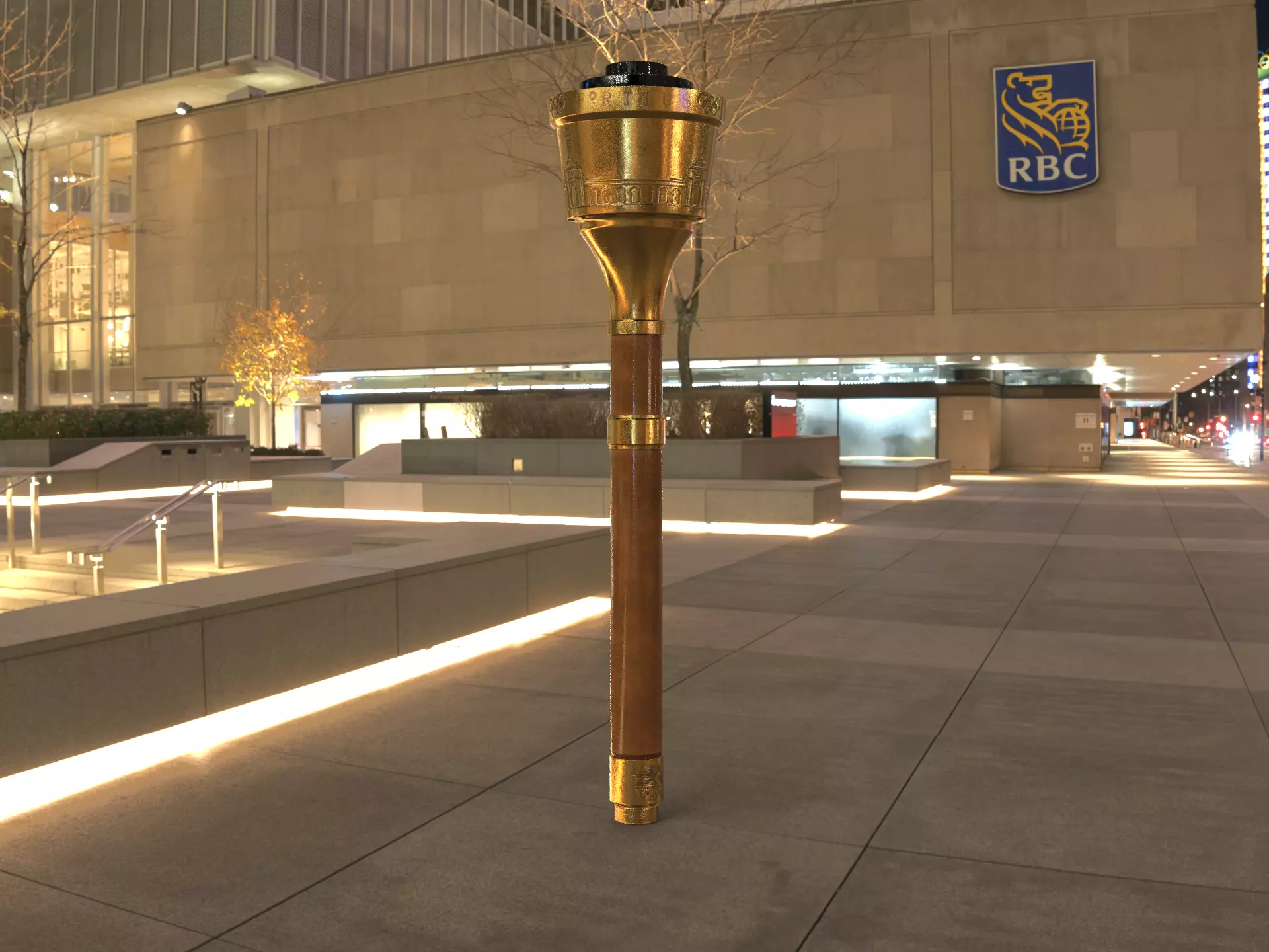 Los Angeles Olympic Torch 1984 Award 3D model_12