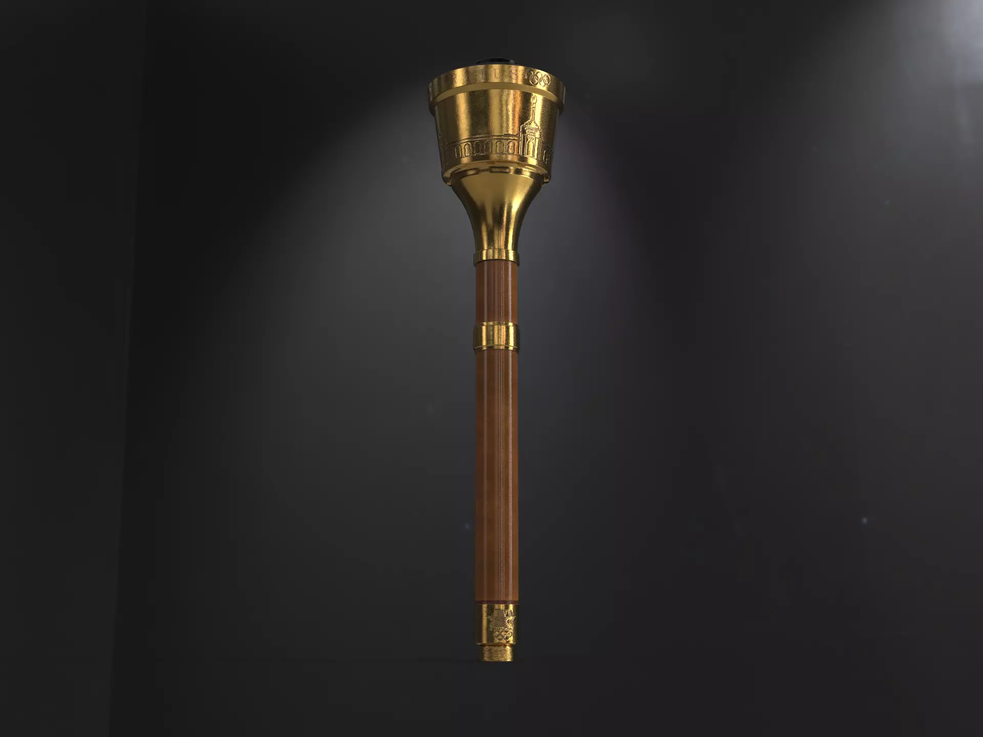 Los Angeles Olympic Torch 1984 Award 3D model_19