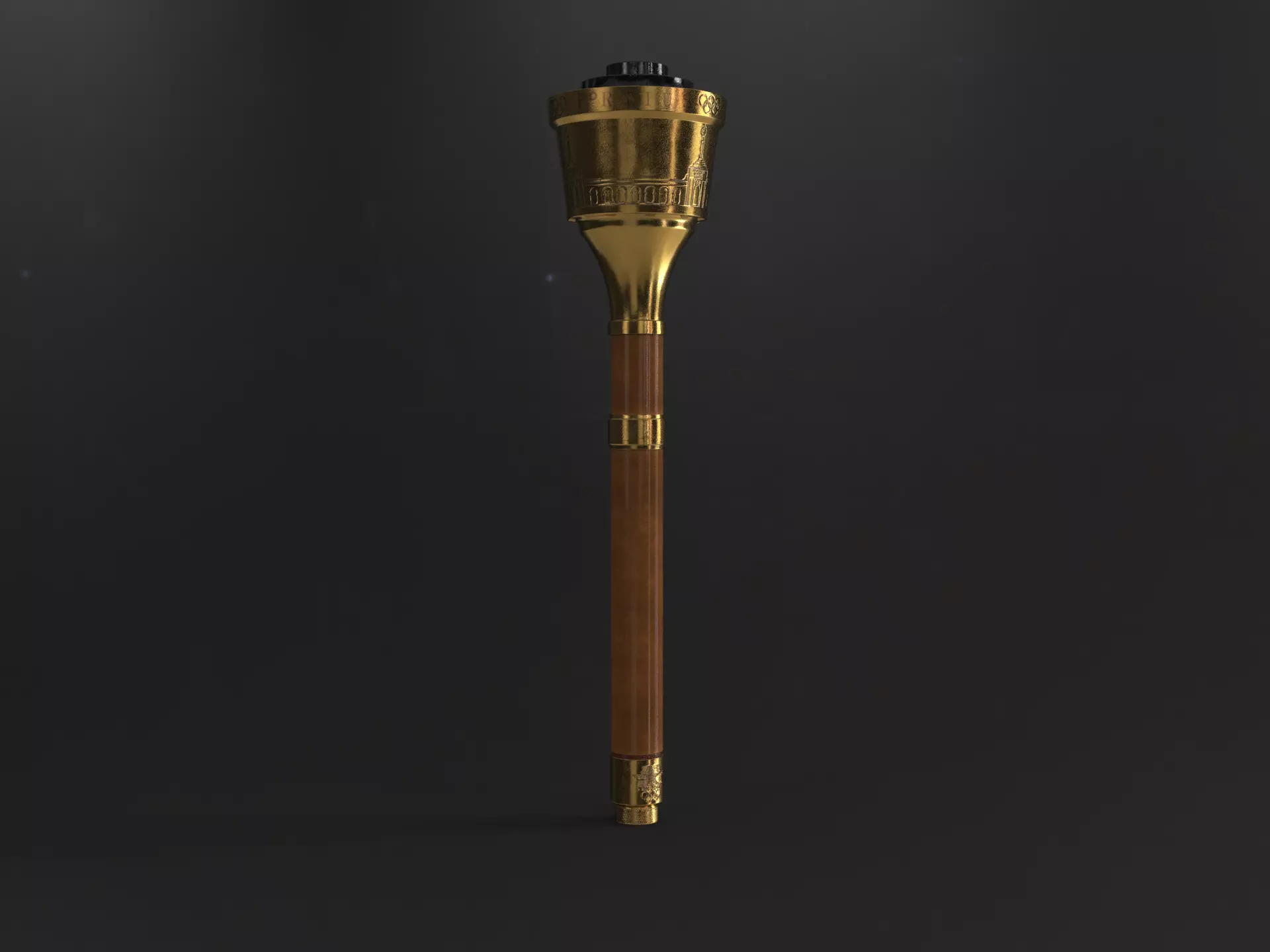 Los Angeles Olympic Torch 1984 Award 3D model_18