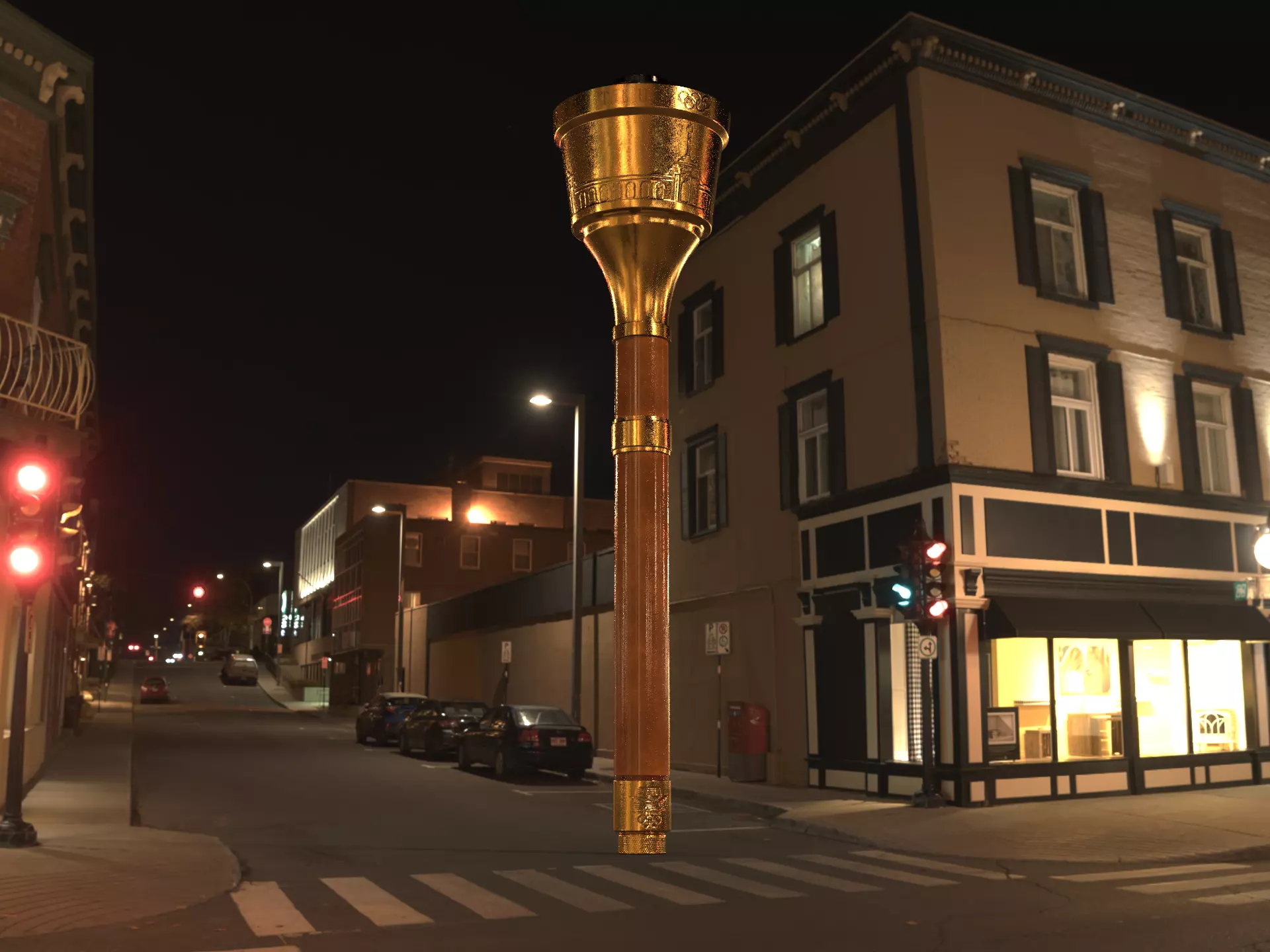 Los Angeles Olympic Torch 1984 Award 3D model_24