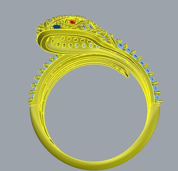 snake ring 002 3D print model_2
