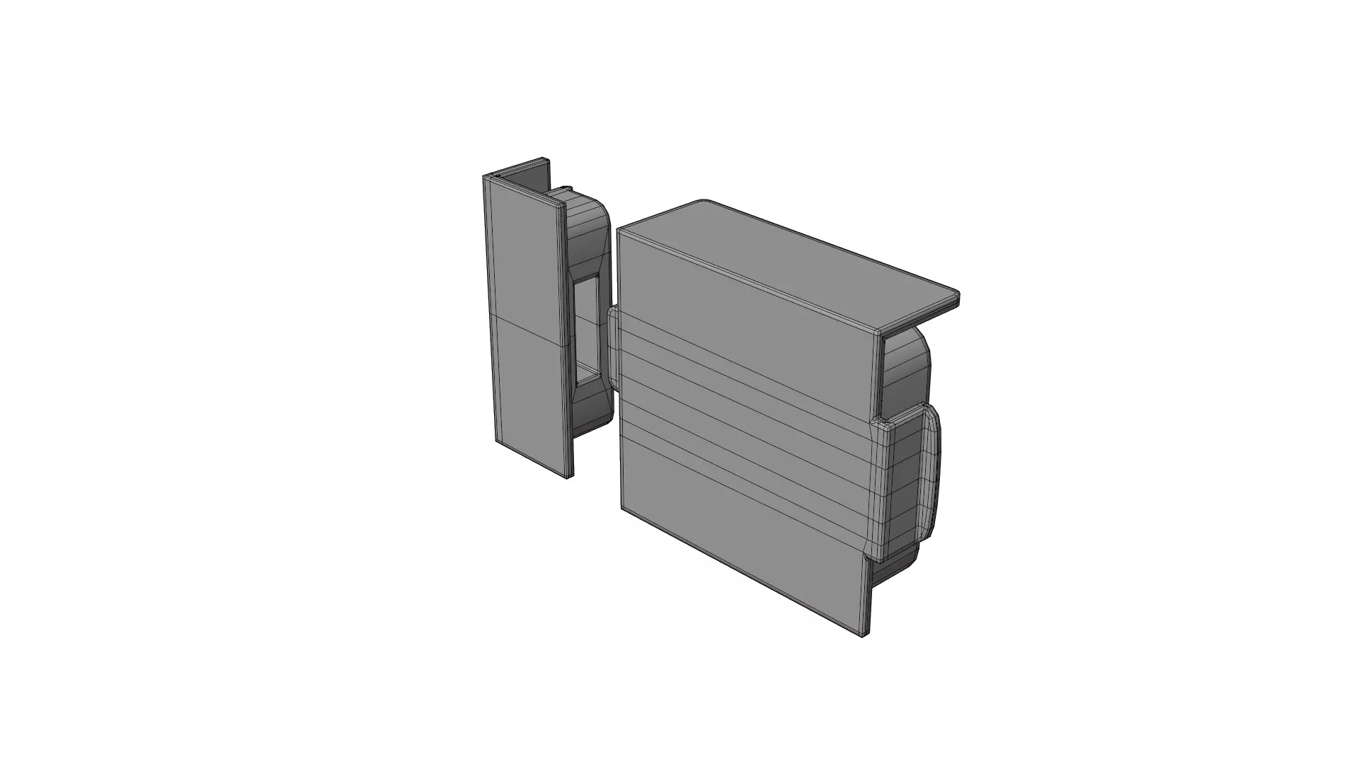 Gate lock Low-poly 3D model_16