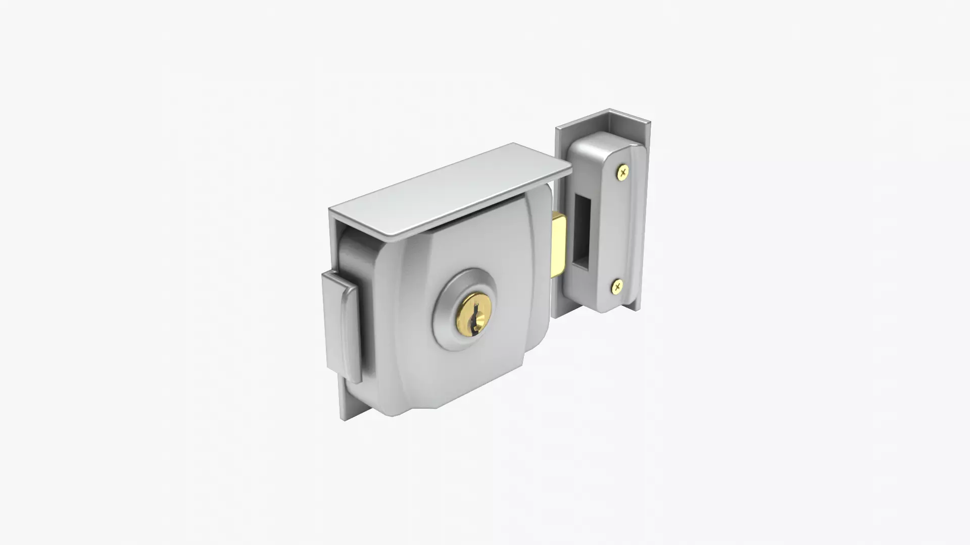 Gate lock Low-poly 3D model_10