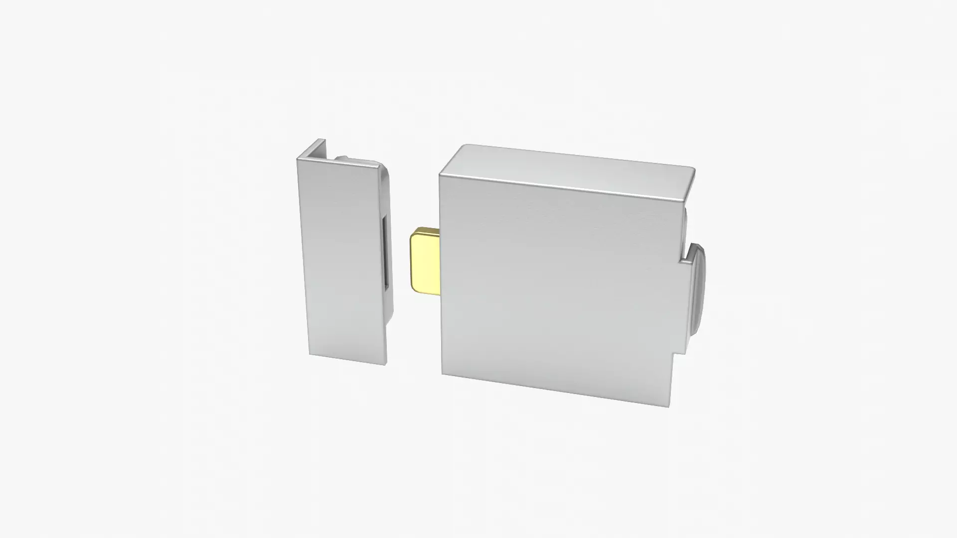 Gate lock Low-poly 3D model_6