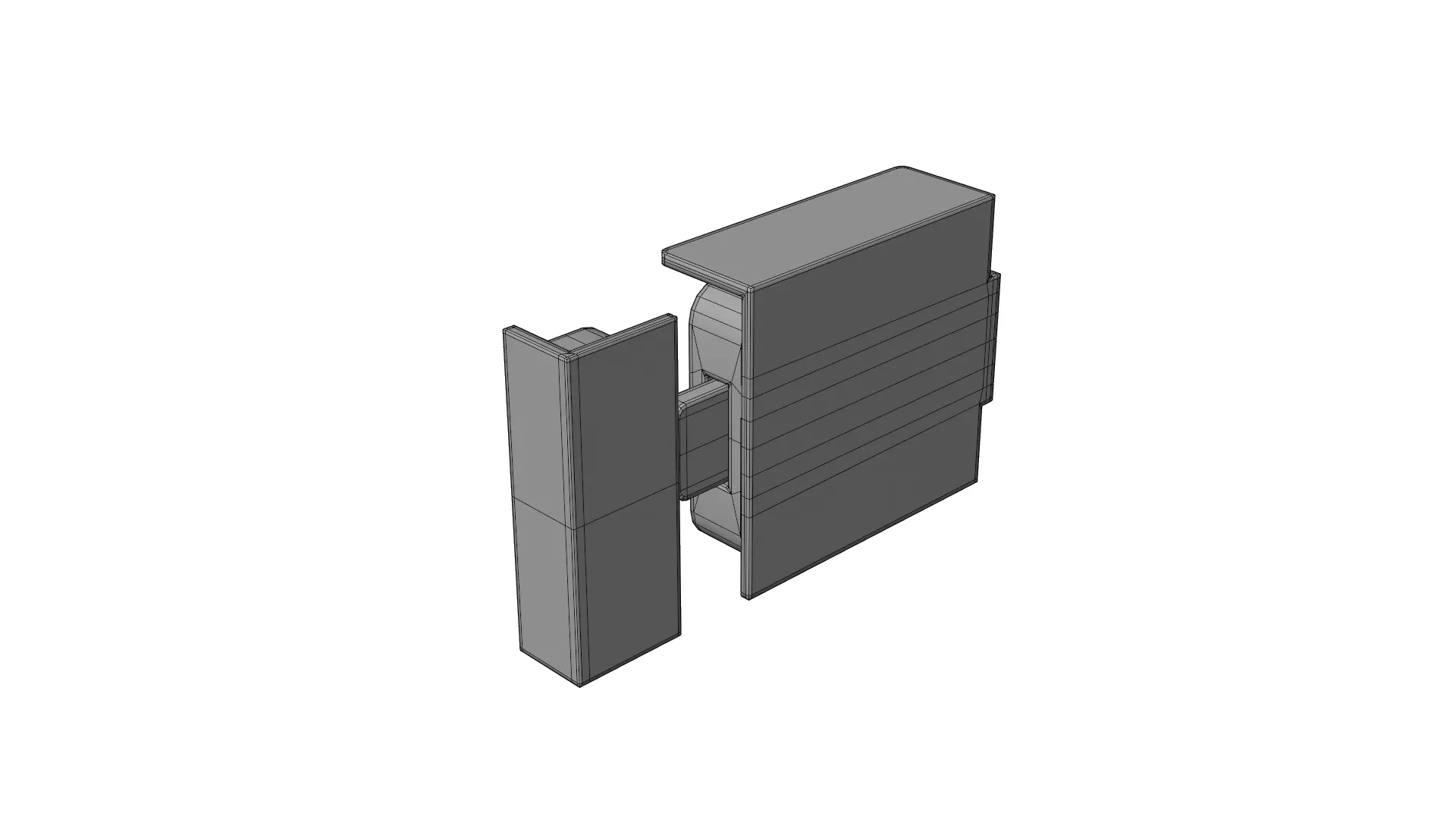Gate lock Low-poly 3D model_15