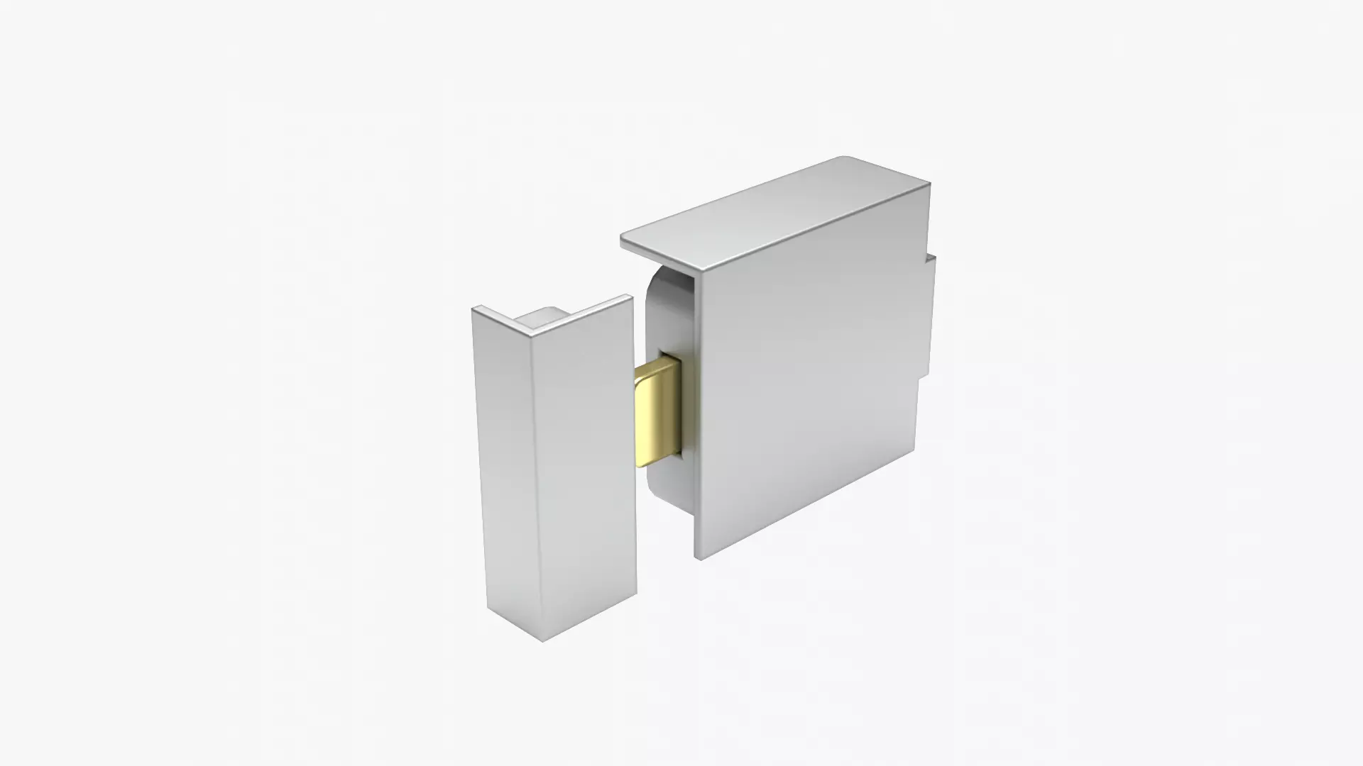 Gate lock Low-poly 3D model_4
