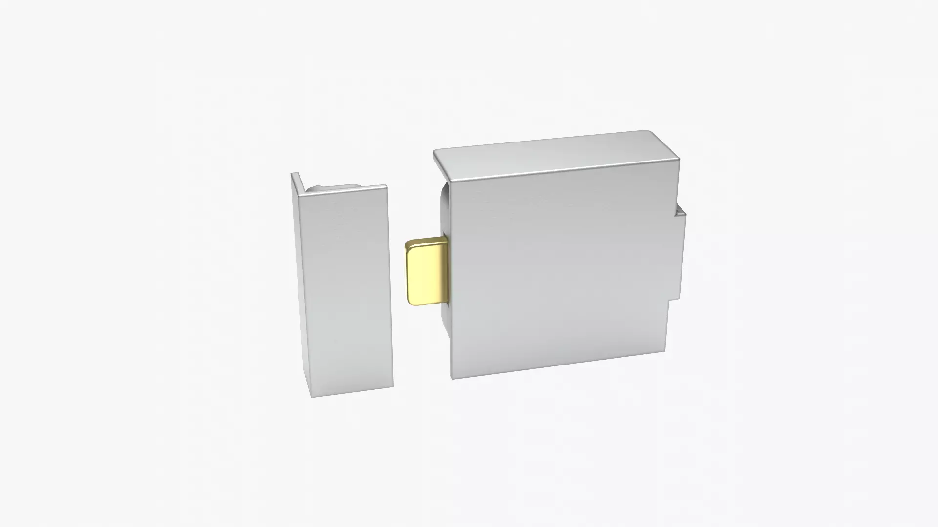 Gate lock Low-poly 3D model_5