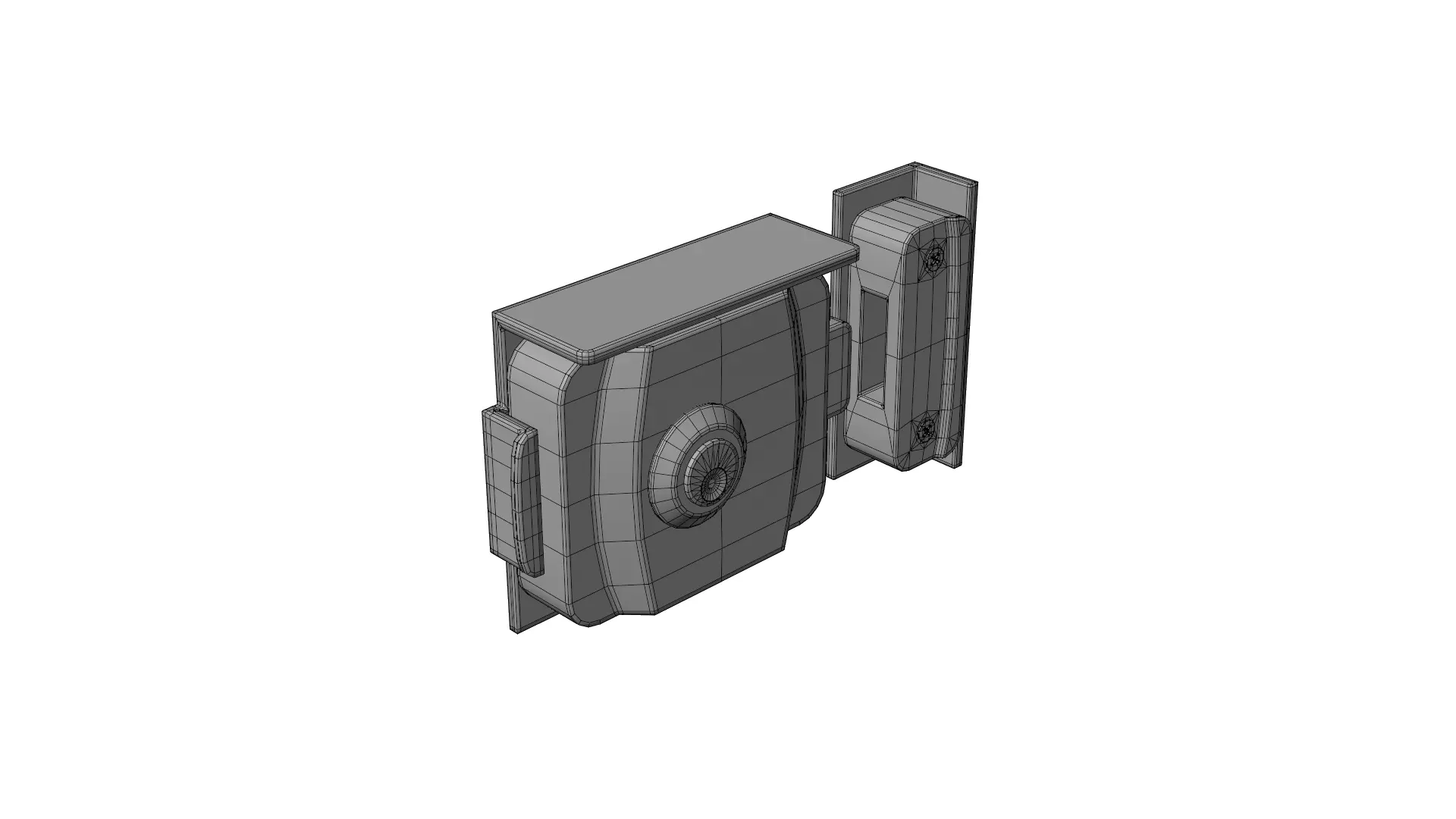 Gate lock Low-poly 3D model_17