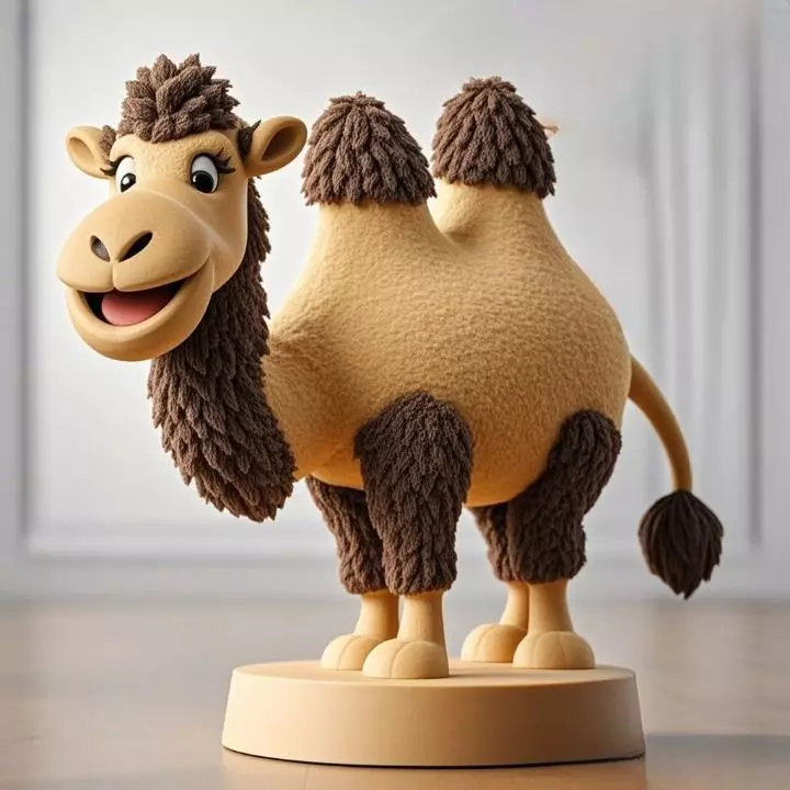 2501 Laughing Camel 3D Printed Full Figure Statue 3D print model