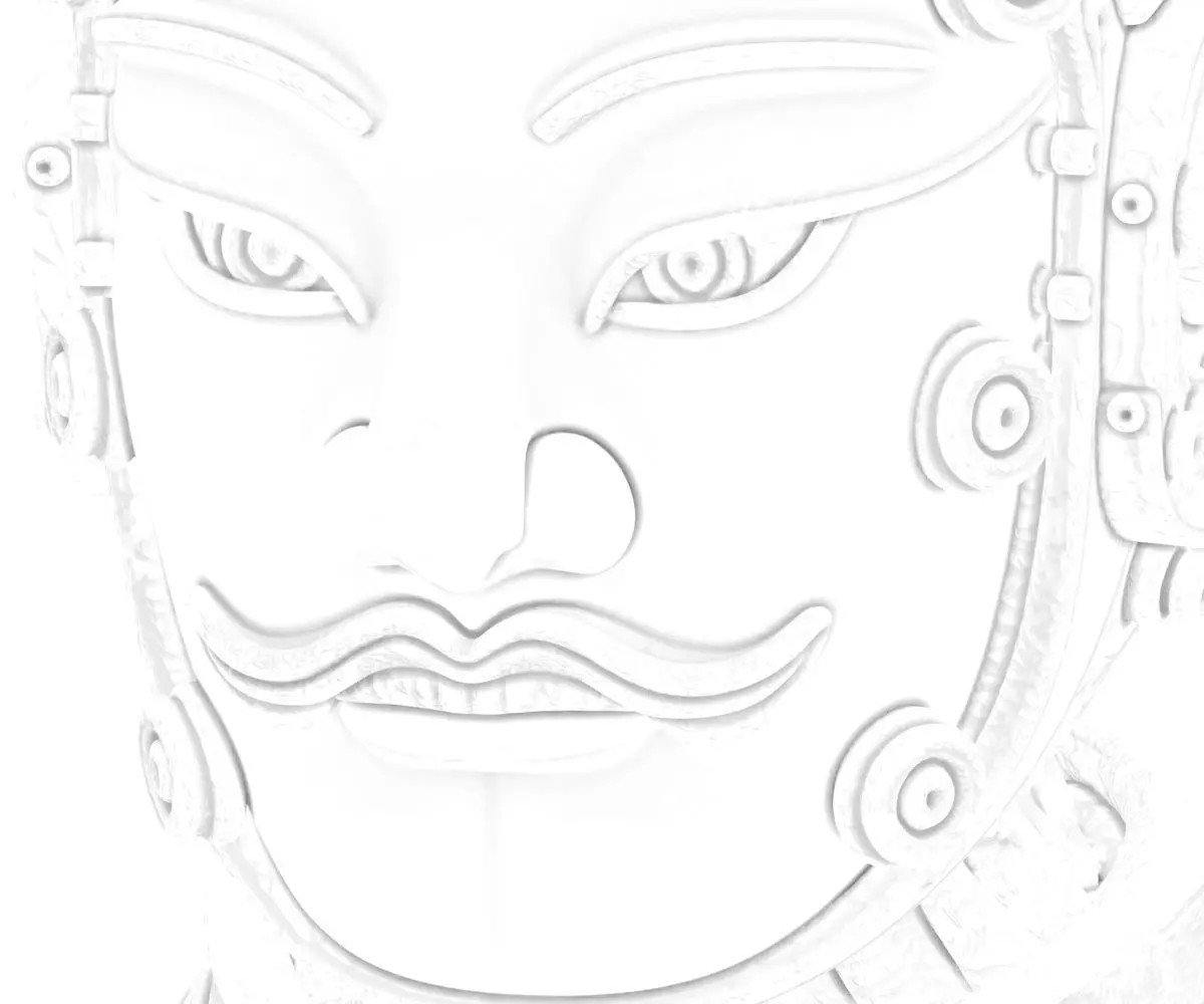 Metal Future Terracotta Warriors Ornaments 3D model_7