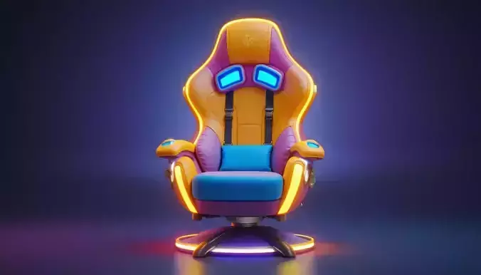 Gaming Chair Two Model Pack 3D Model Stylized Chair 