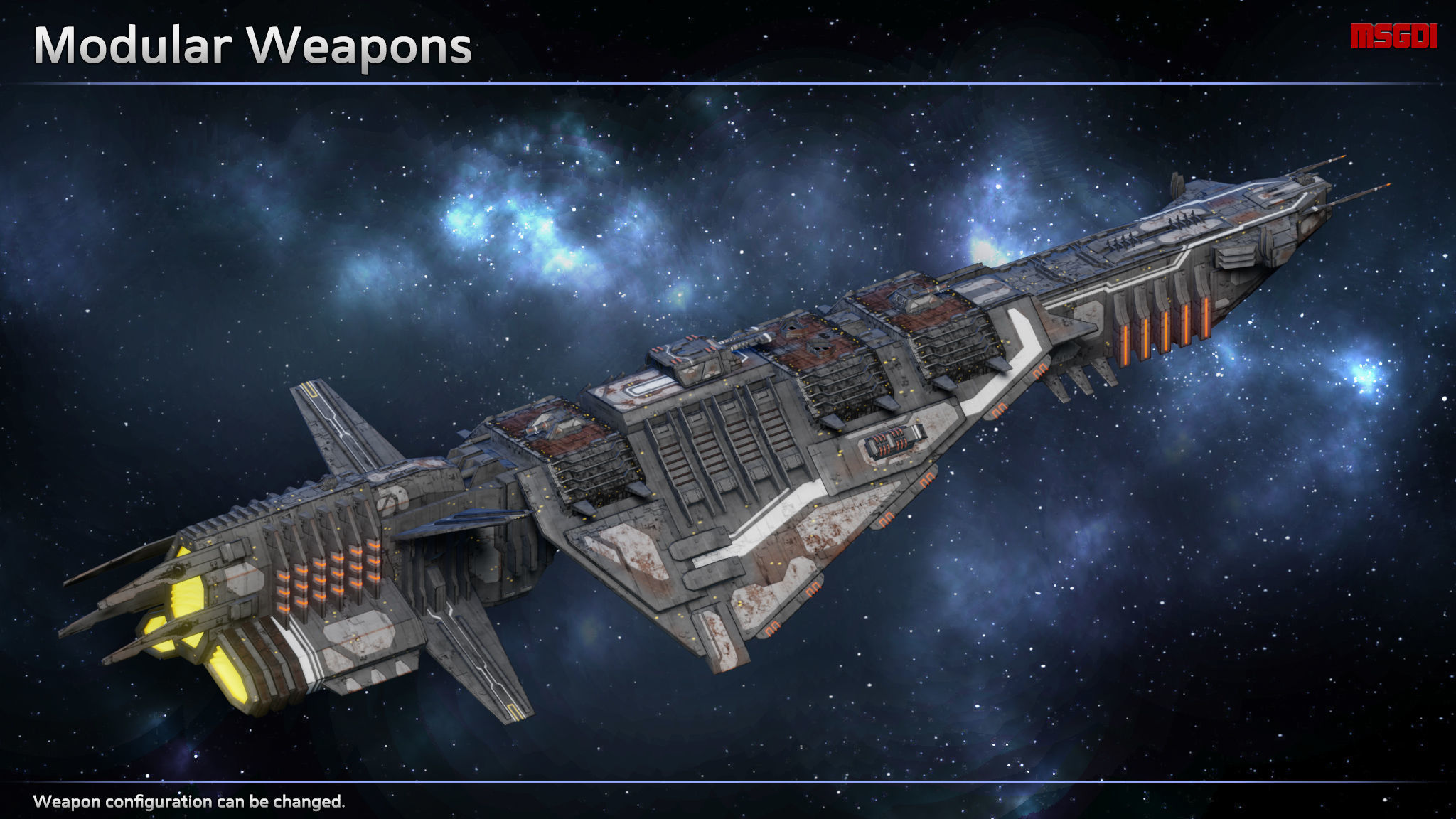 Spaceship Progenitor Battlecruiser Low-poly 3D model_4