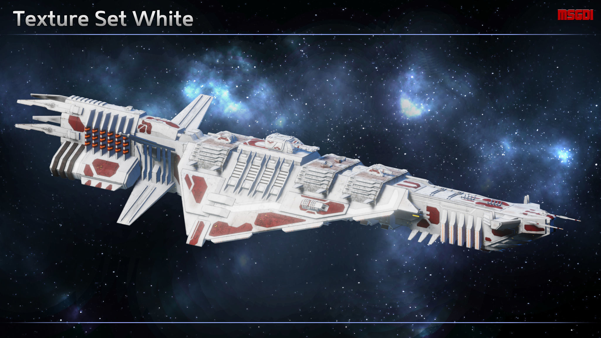 Spaceship Progenitor Battlecruiser Low-poly 3D model_10