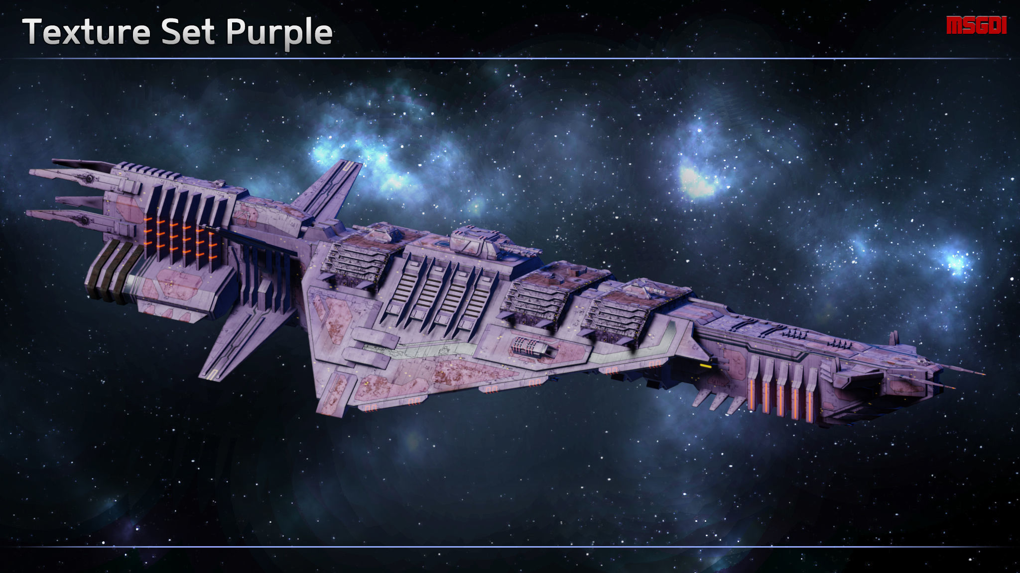 Spaceship Progenitor Battlecruiser Low-poly 3D model_8