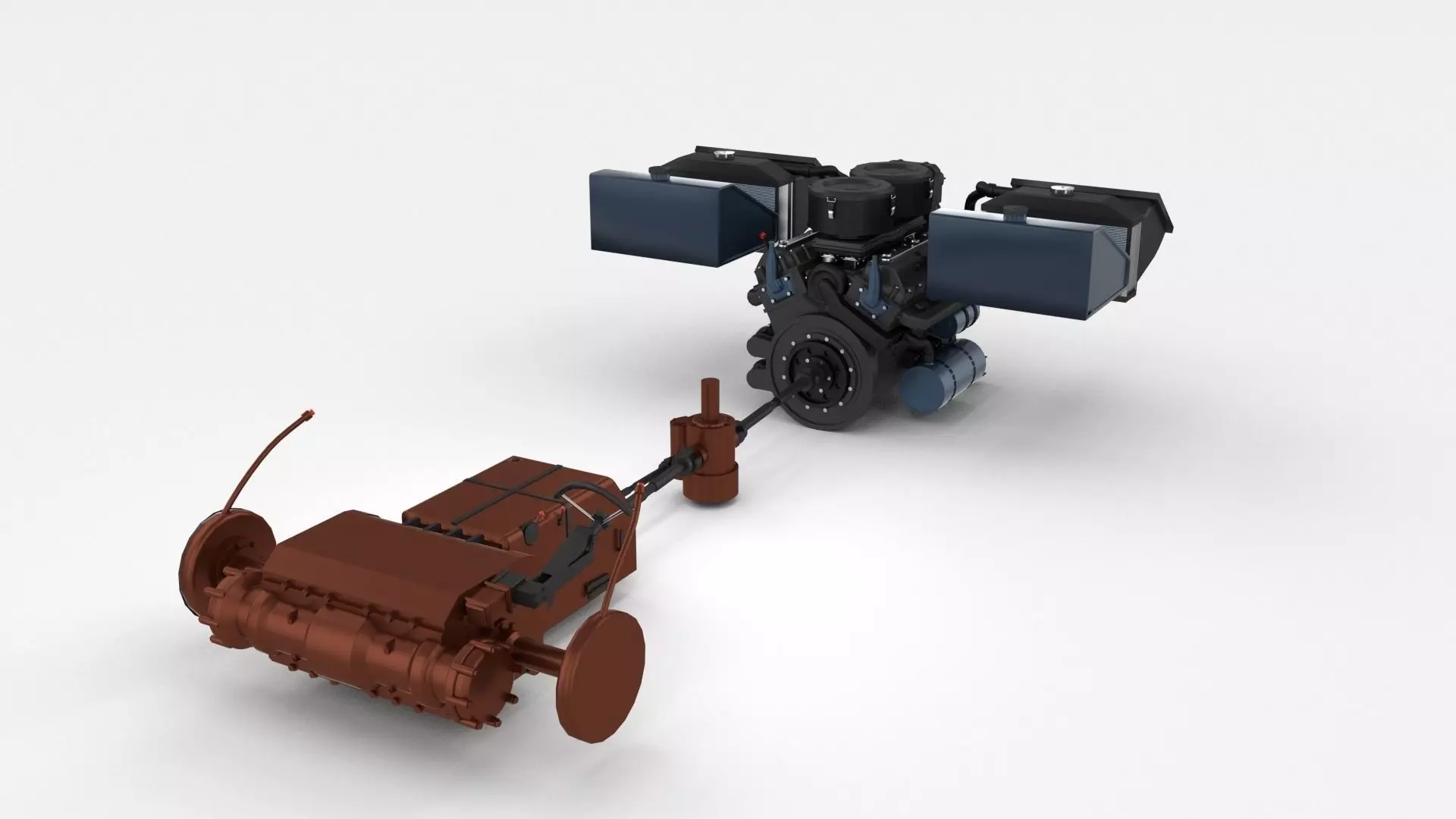 Panzer Tiger Engine and Transmission 3D model