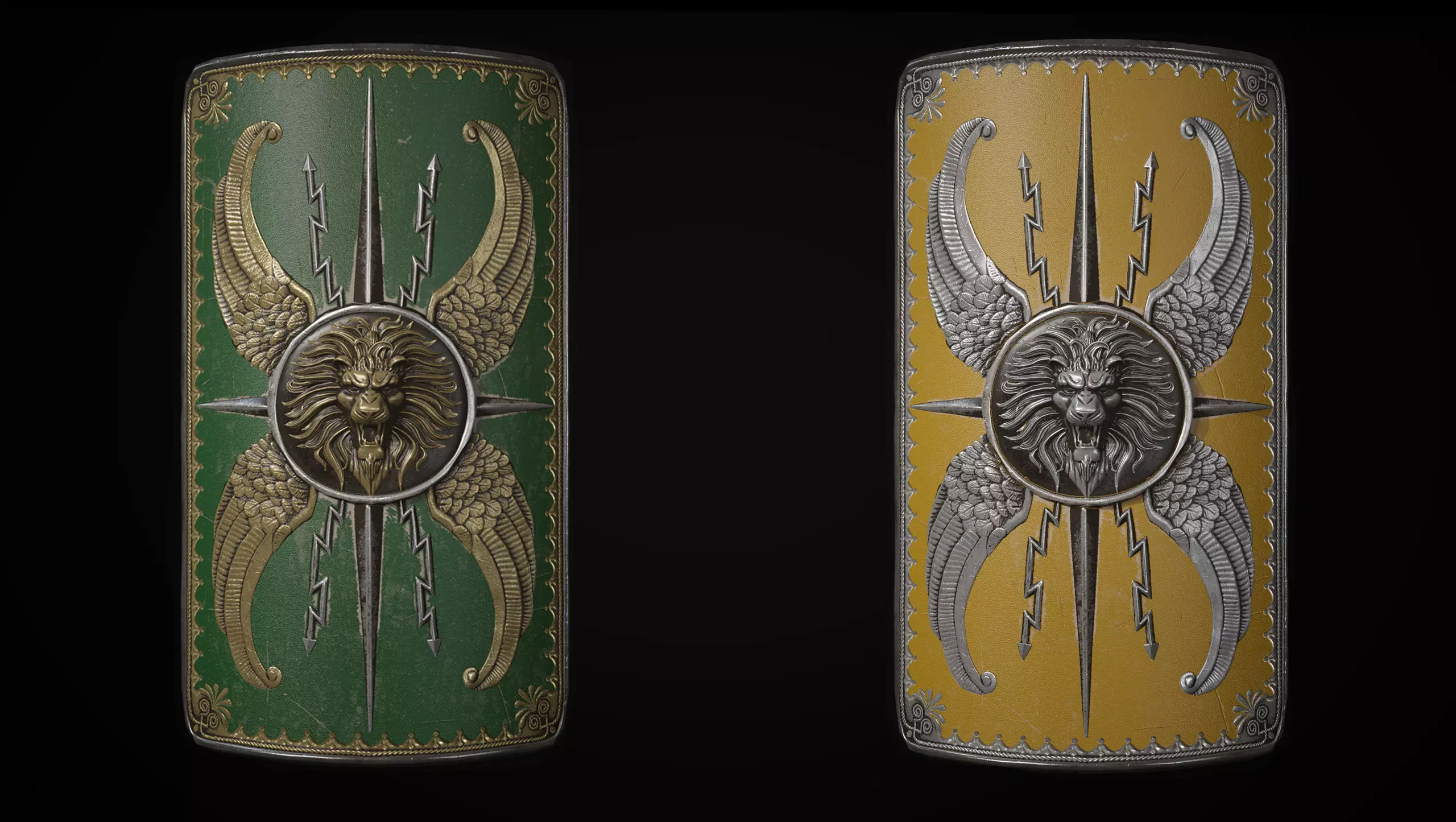 Roman Shield Low-poly 3D model Low-poly 3D model_3