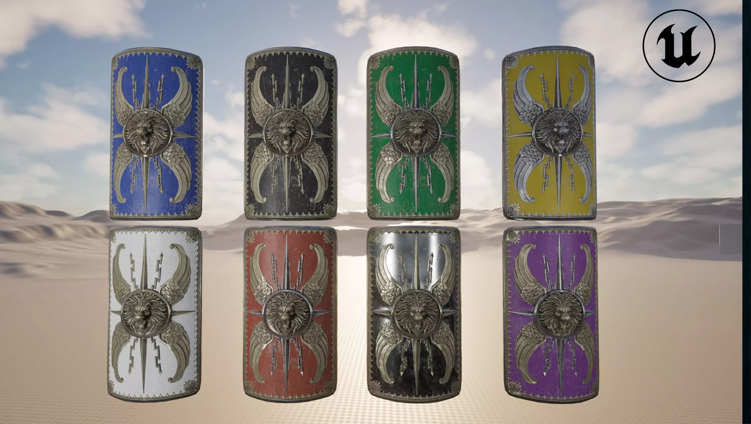 Roman Shield Low-poly 3D model Low-poly 3D model_10