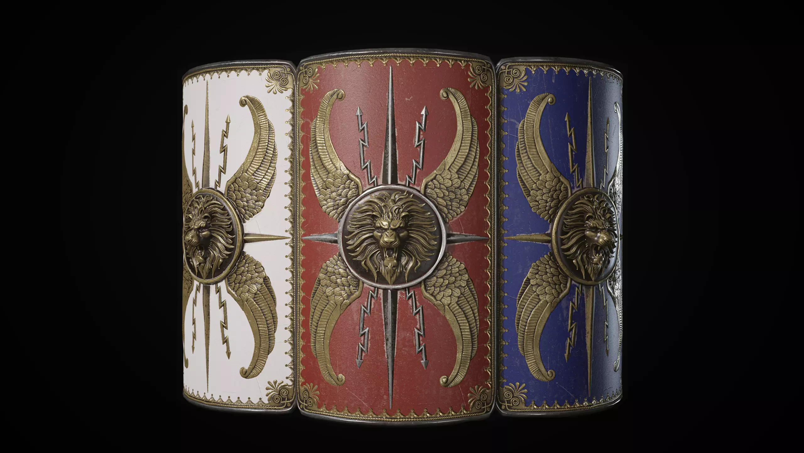 Roman Shield Low-poly 3D model Low-poly 3D model_6