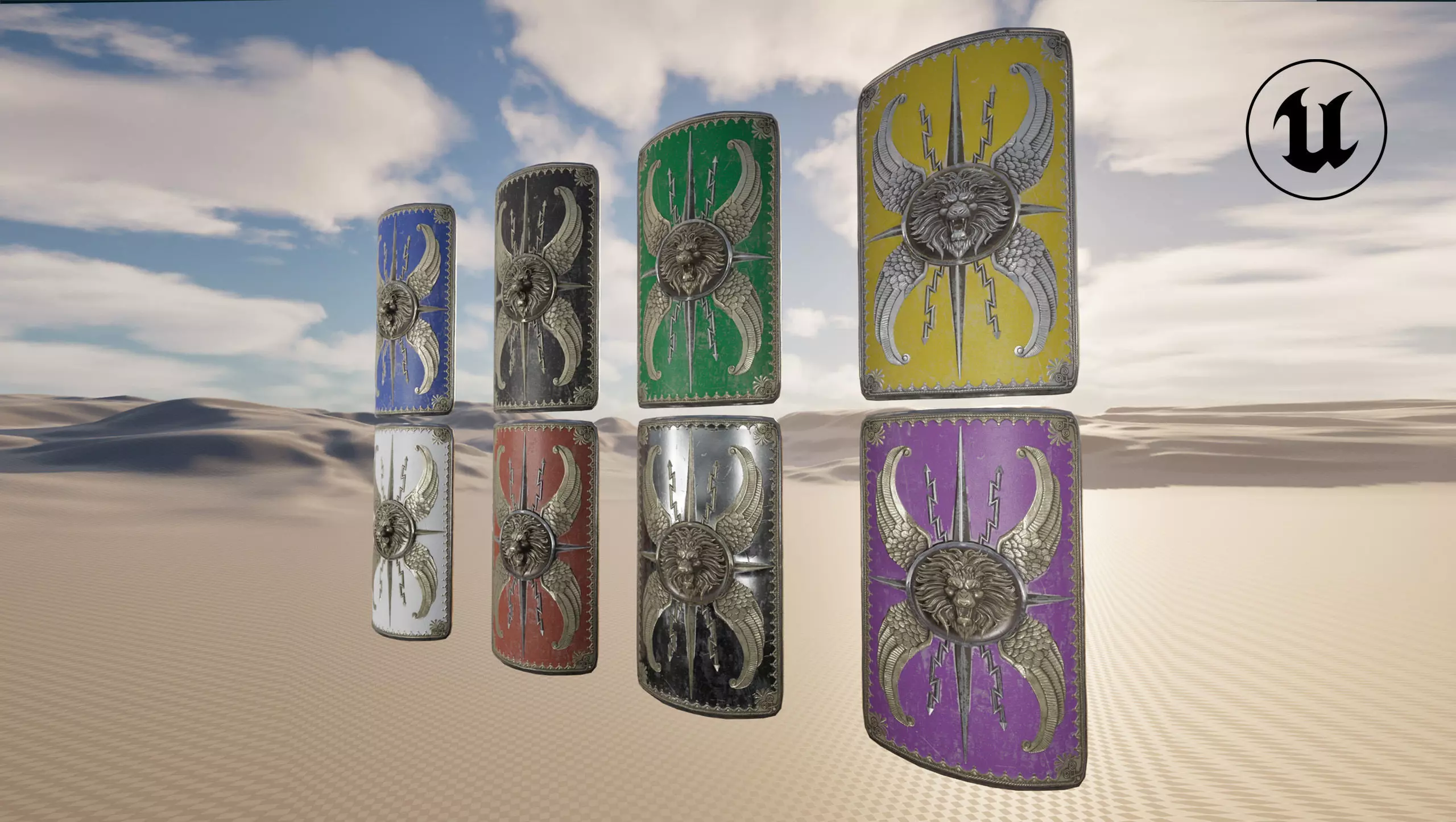 Roman Shield Low-poly 3D model Low-poly 3D model_12