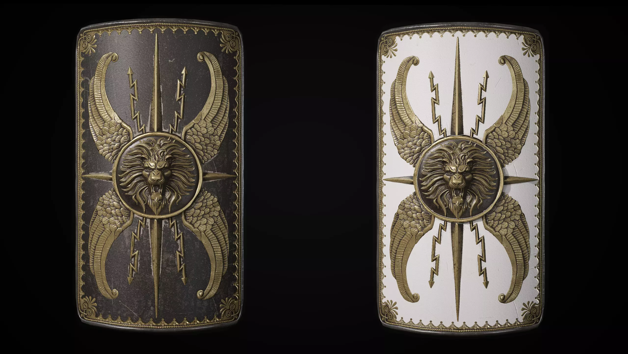 Roman Shield Low-poly 3D model Low-poly 3D model_4