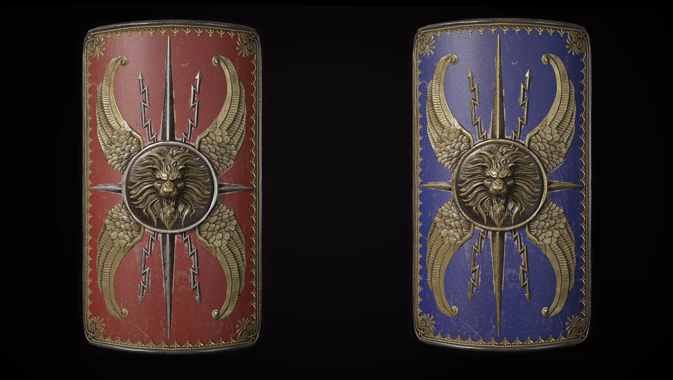 Roman Shield Low-poly 3D model Low-poly 3D model_2