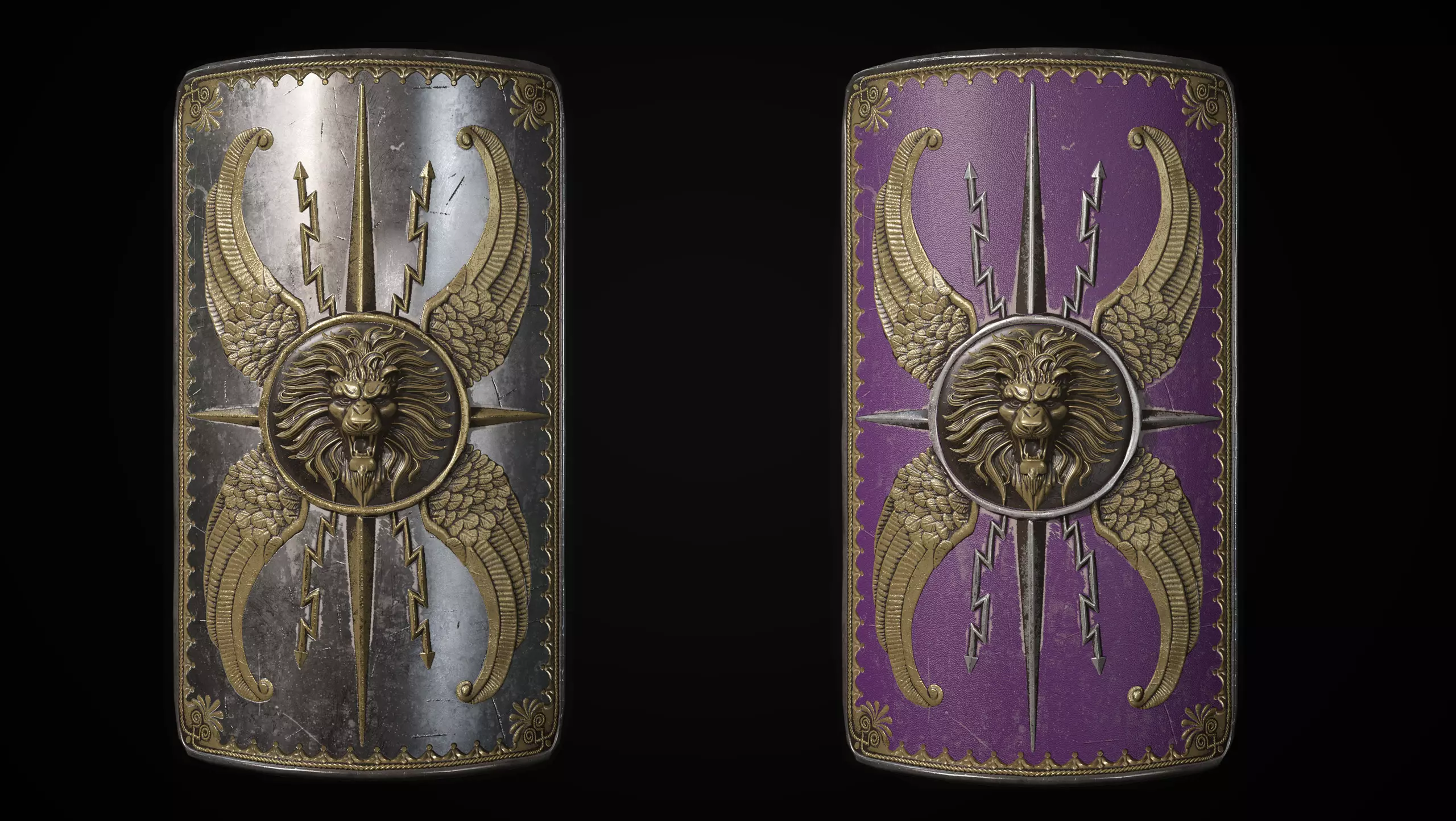 Roman Shield Low-poly 3D model Low-poly 3D model_5