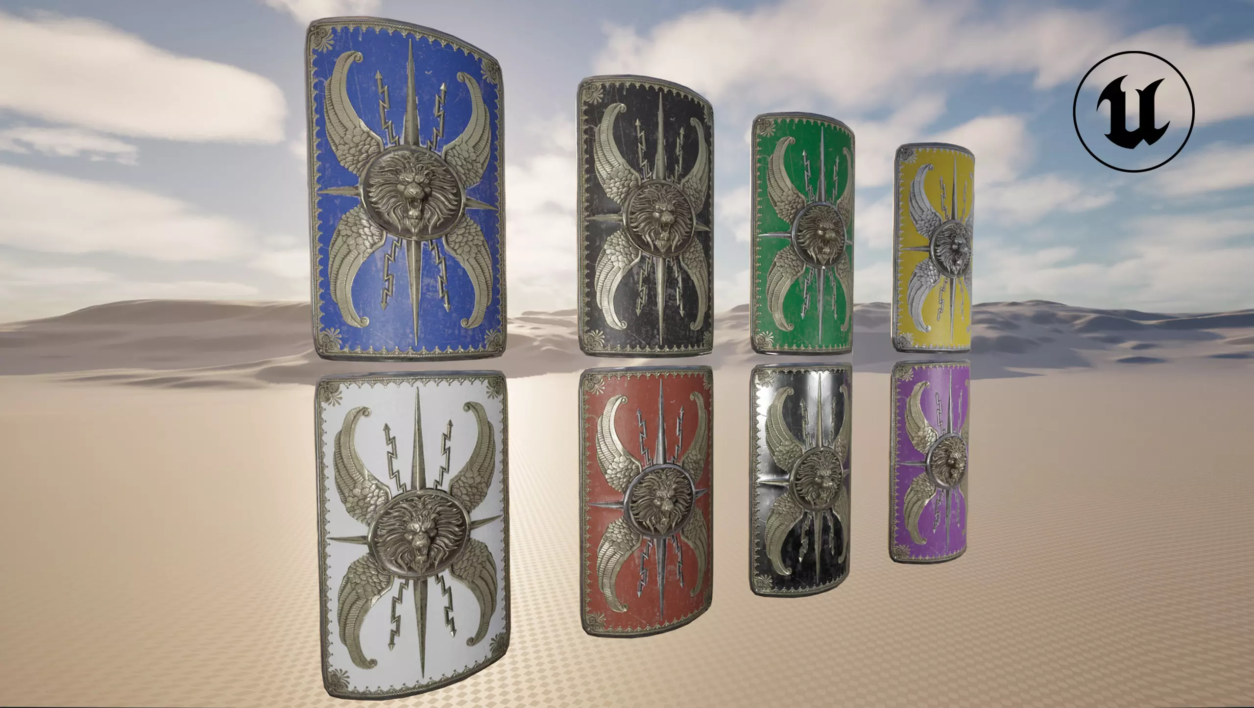 Roman Shield Low-poly 3D model Low-poly 3D model_11