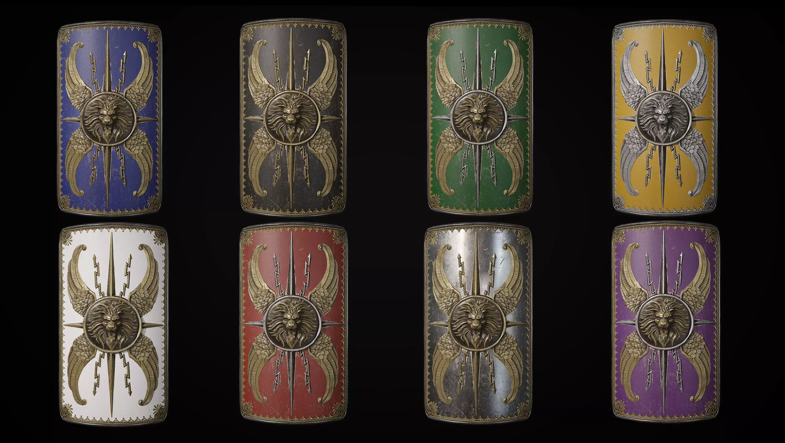 Roman Shield Low-poly 3D model Low-poly 3D model_0