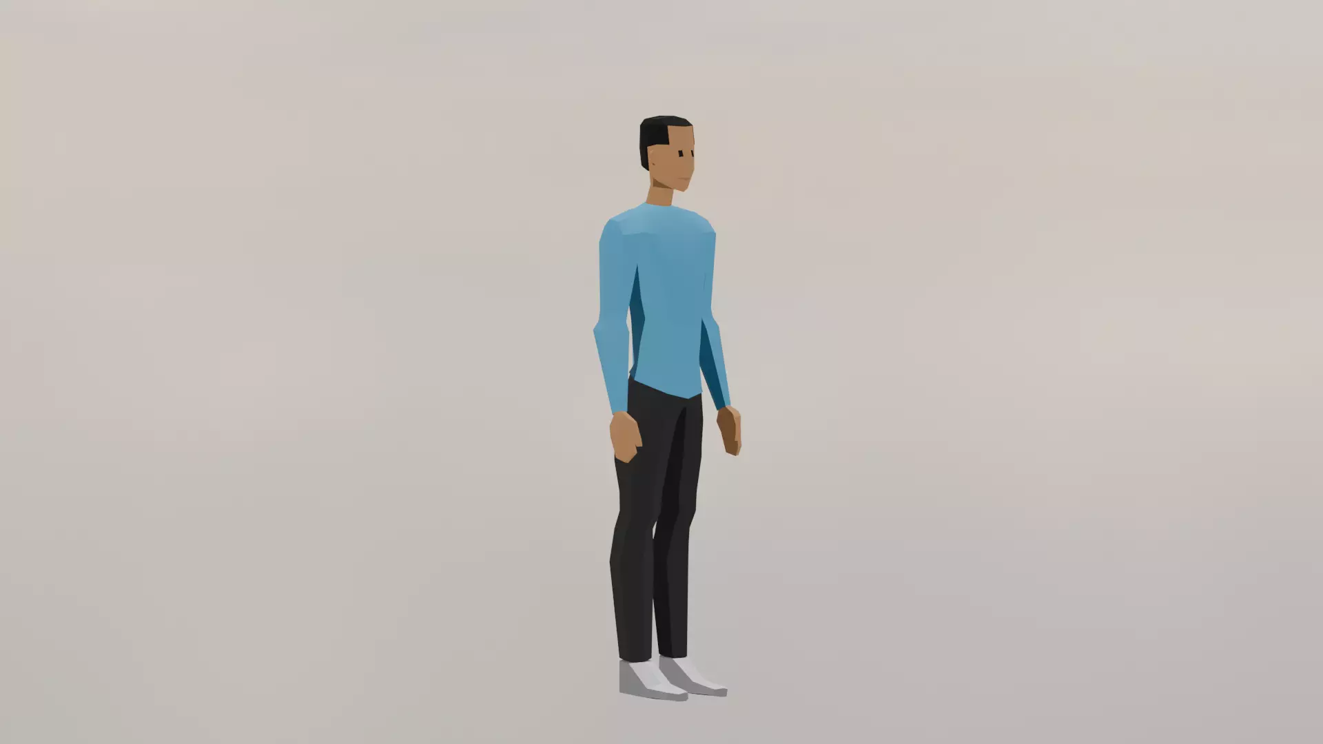 Low-poly 3D Model - 3D Blender - Special Dad - Male Character Low-poly 3D model_1