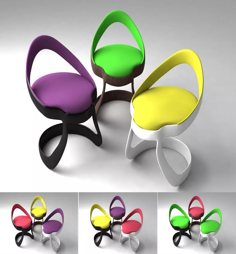 Modern Armchair 3D model_0