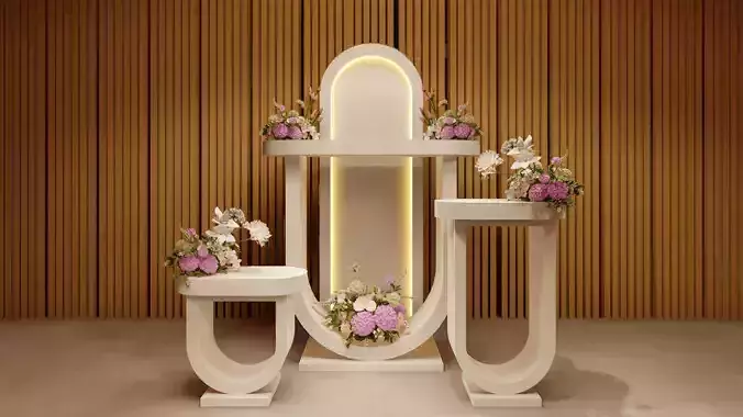 Elegant Floral Pedestal Stands
