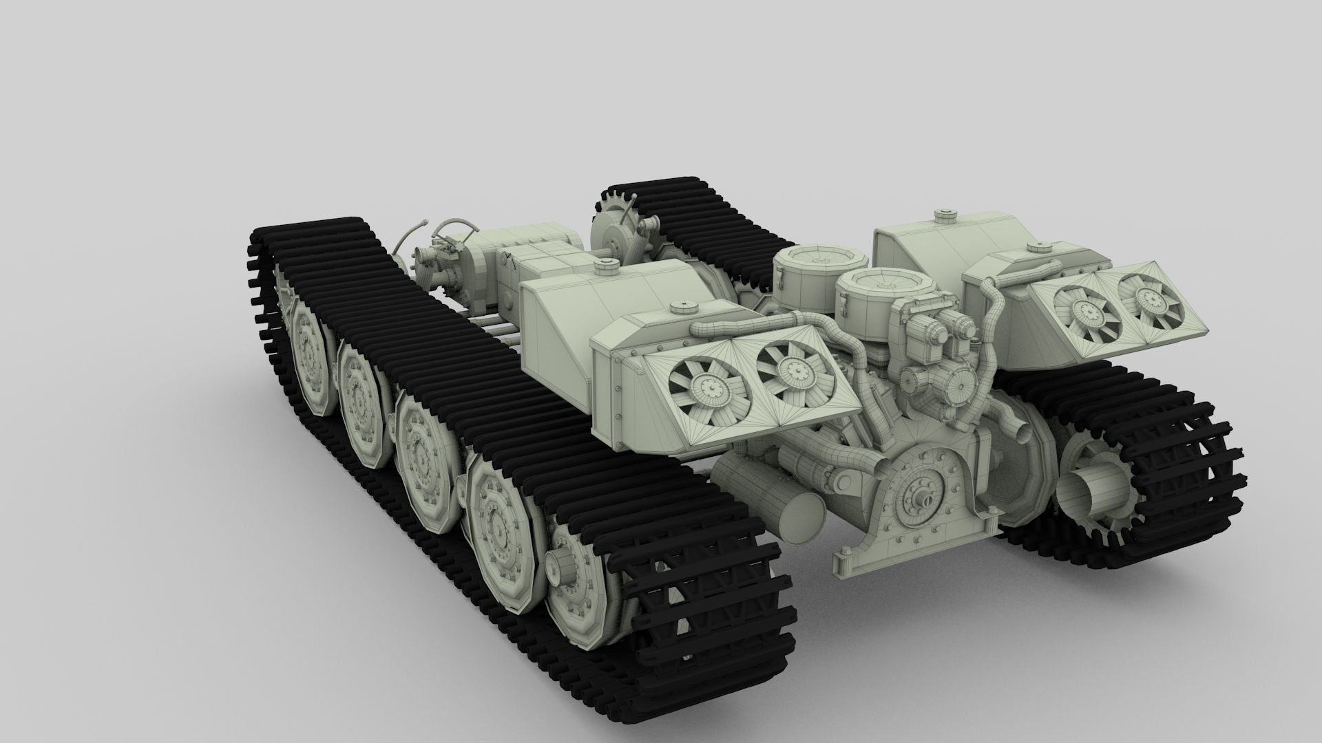Panzer Tiger Drivetrain 3D model_15