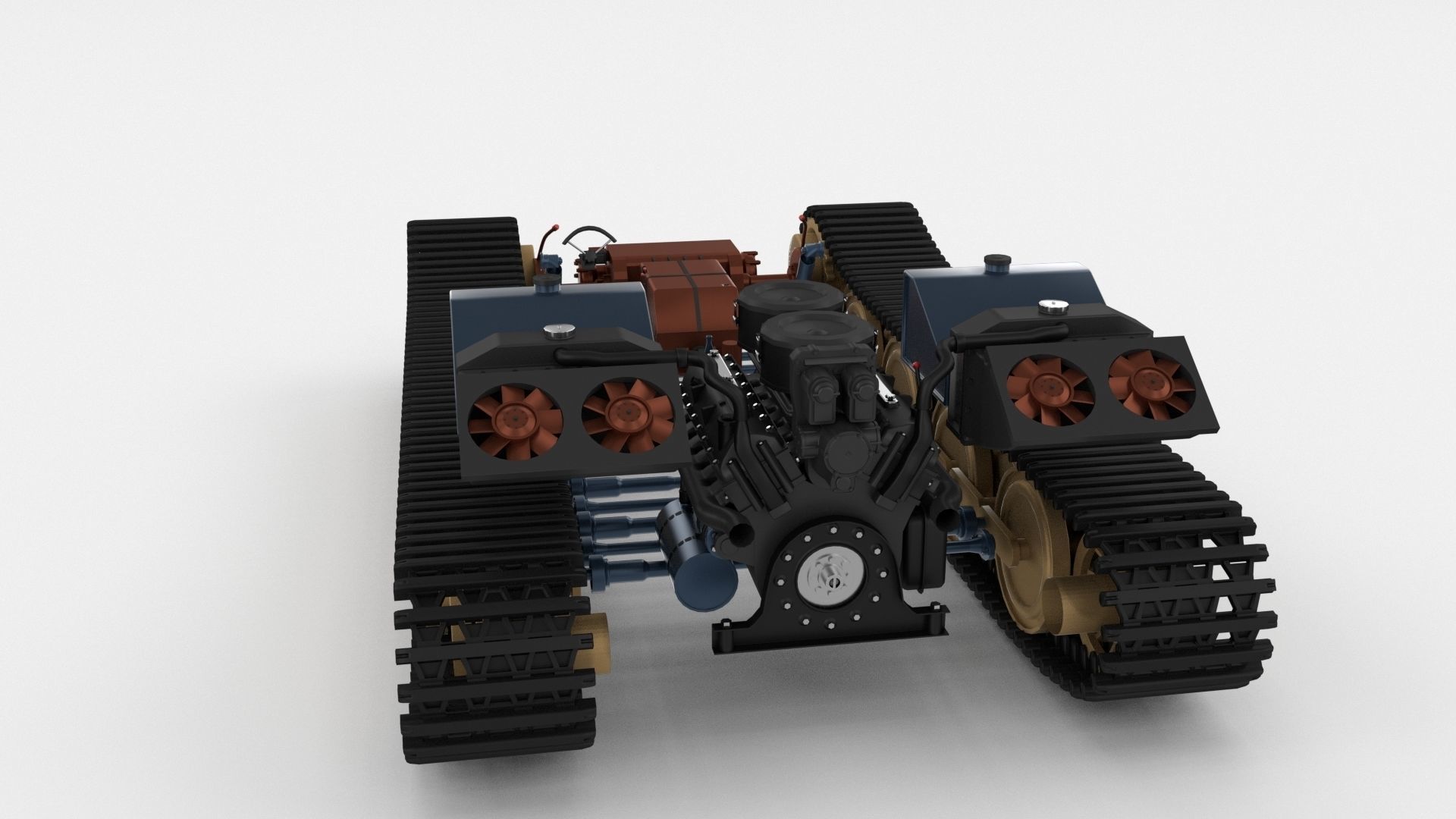 Panzer Tiger Drivetrain 3D model_30