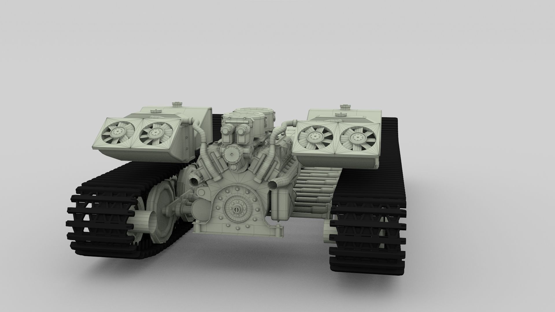 Panzer Tiger Drivetrain 3D model_28