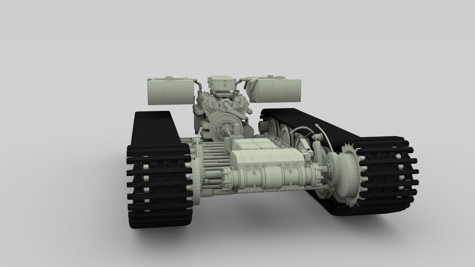 Panzer Tiger Drivetrain 3D model_27