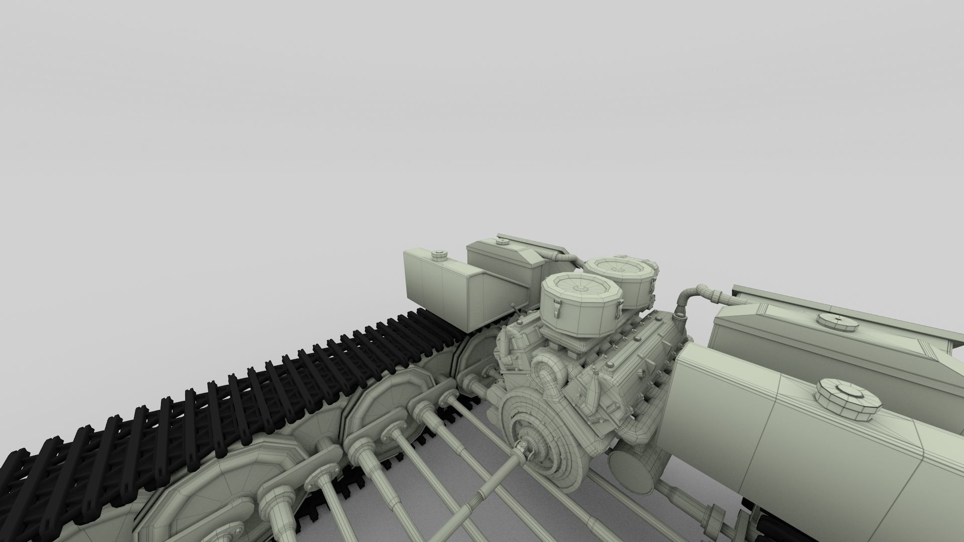 Panzer Tiger Drivetrain 3D model_20