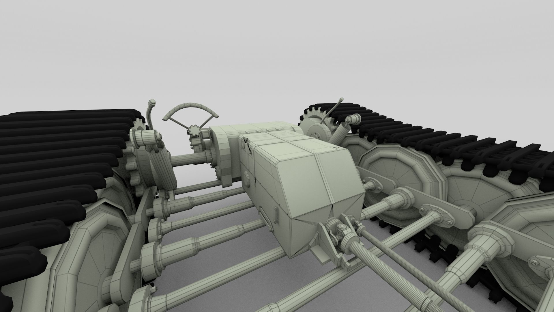 Panzer Tiger Drivetrain 3D model_7
