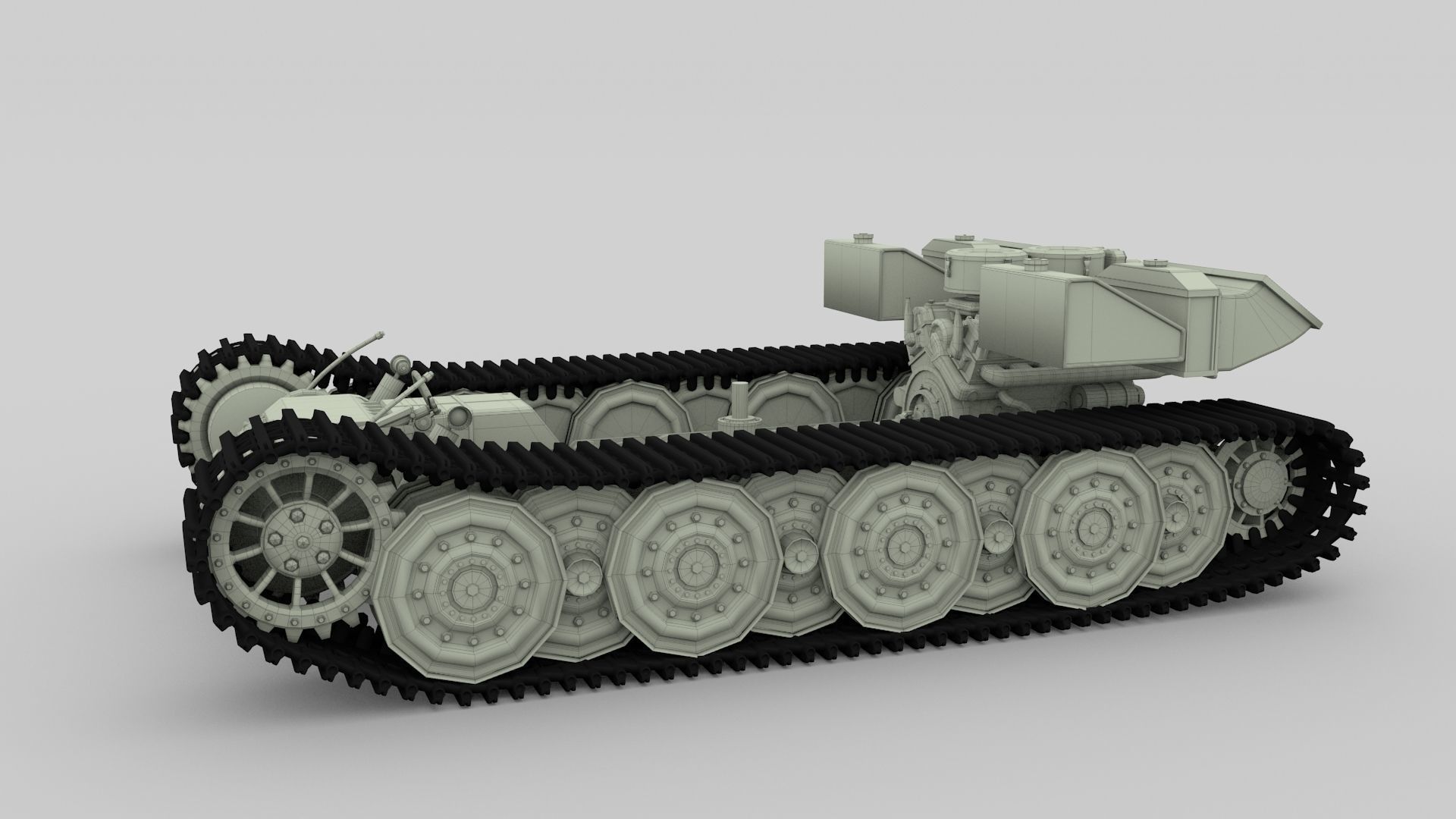 Panzer Tiger Drivetrain 3D model_32