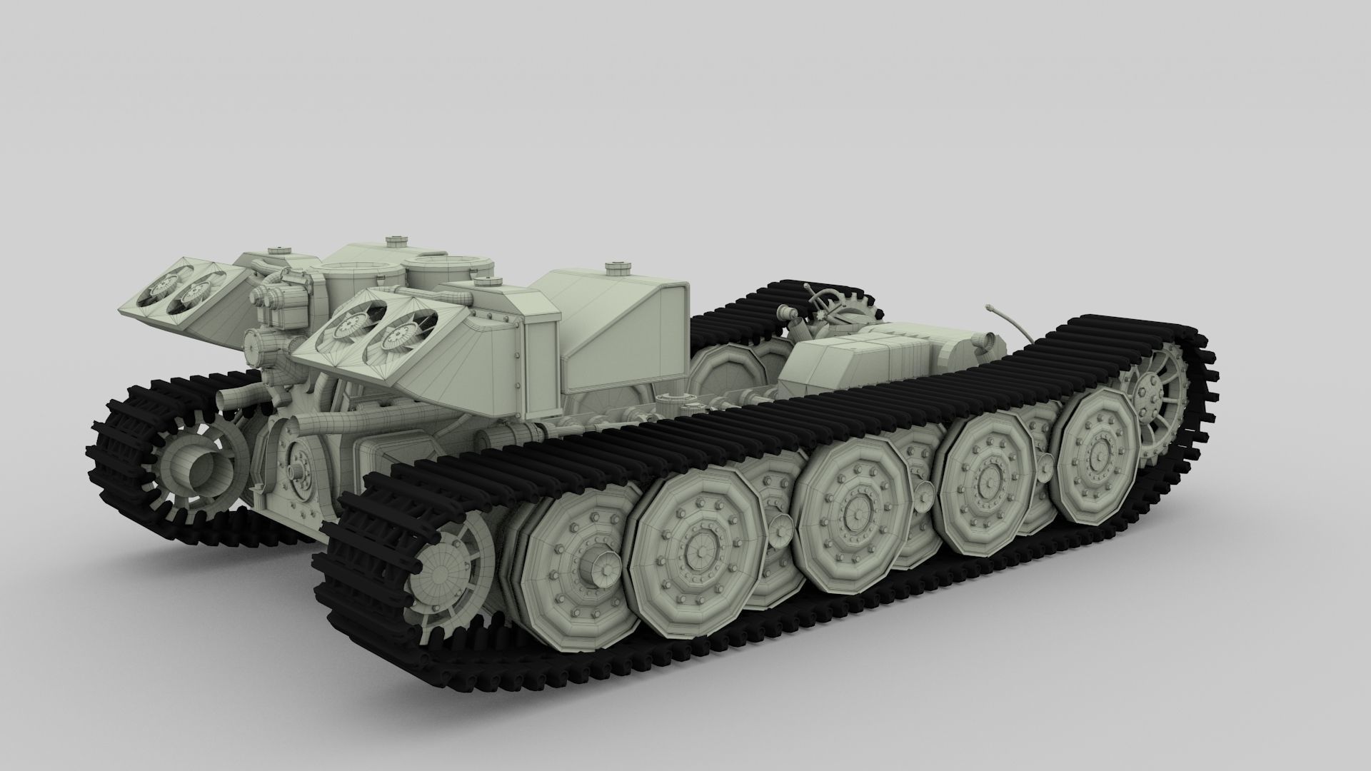 Panzer Tiger Drivetrain 3D model_21