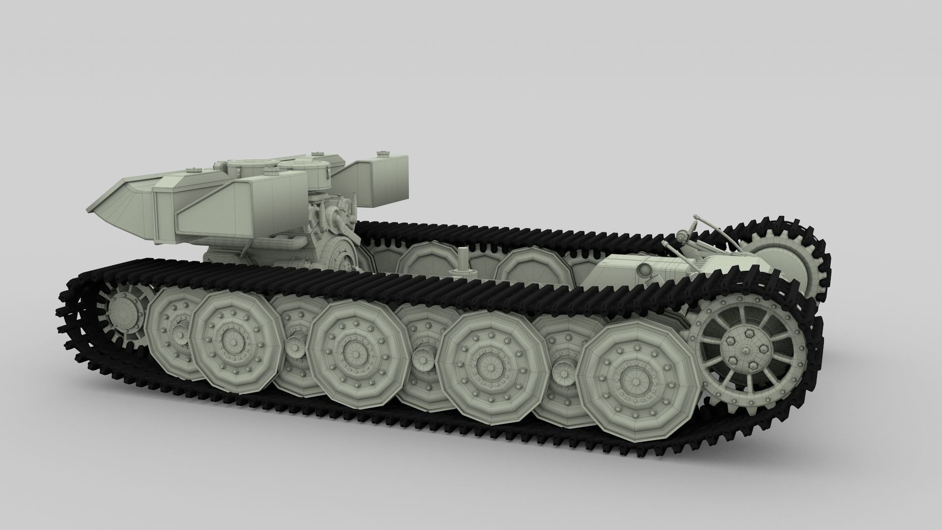 Panzer Tiger Drivetrain 3D model_26