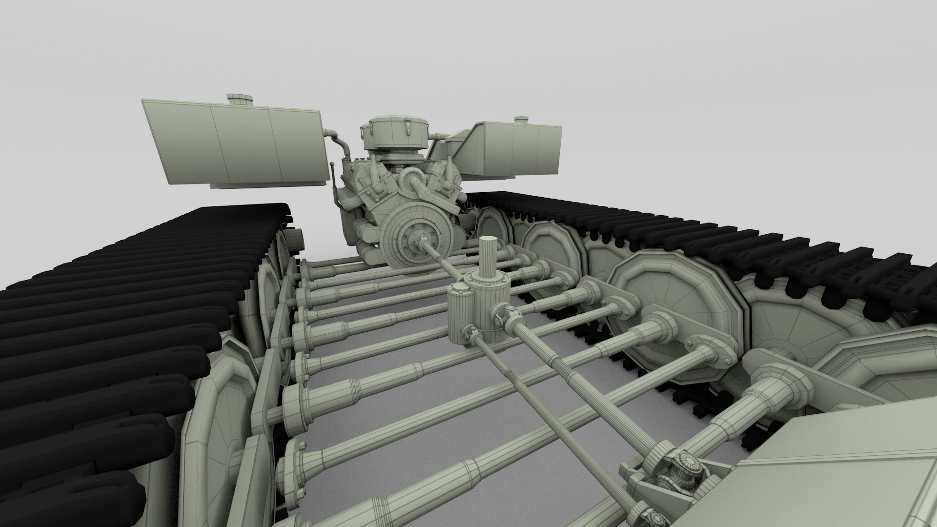 Panzer Tiger Drivetrain 3D model_19