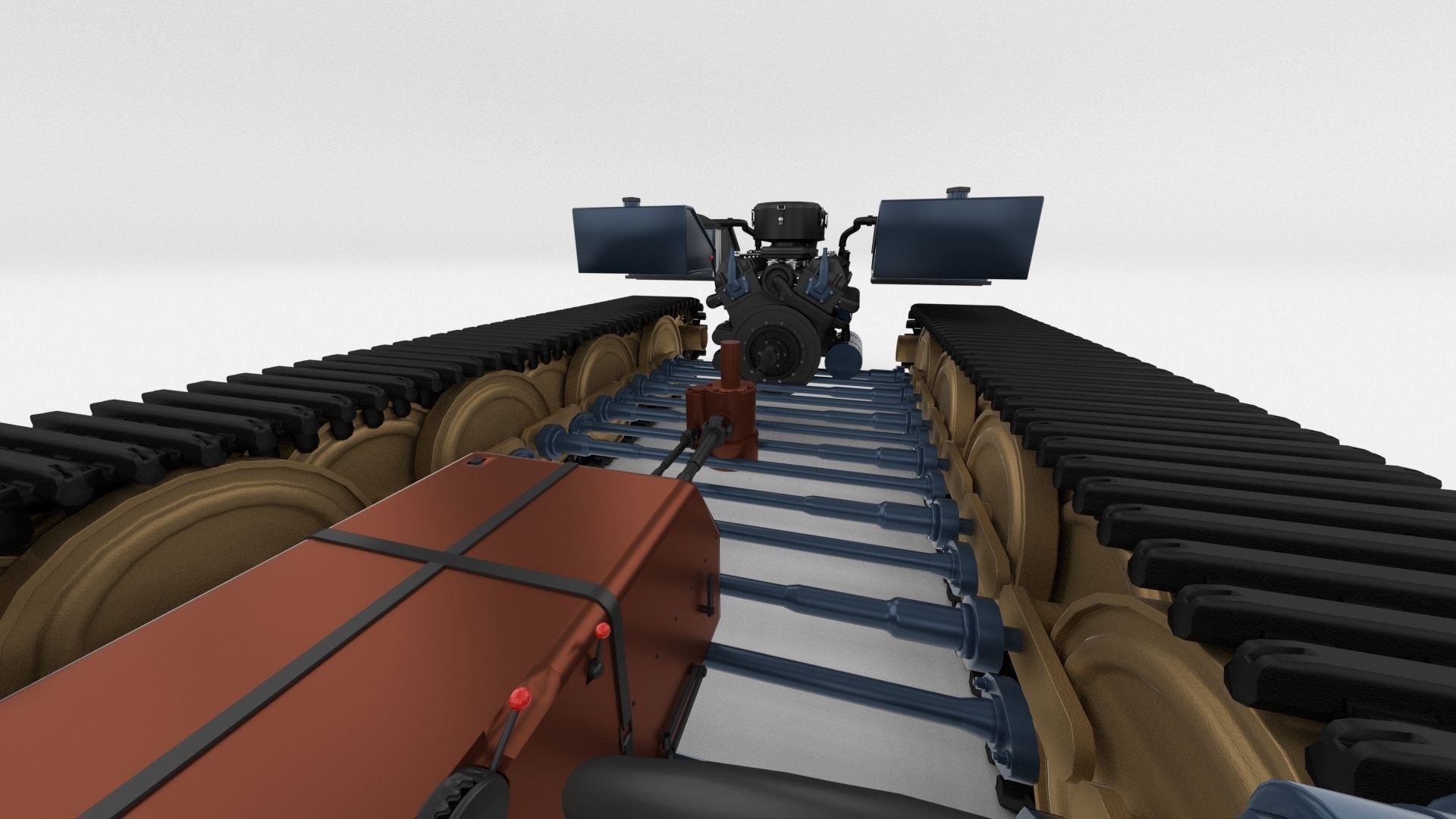 Panzer Tiger Drivetrain 3D model_29