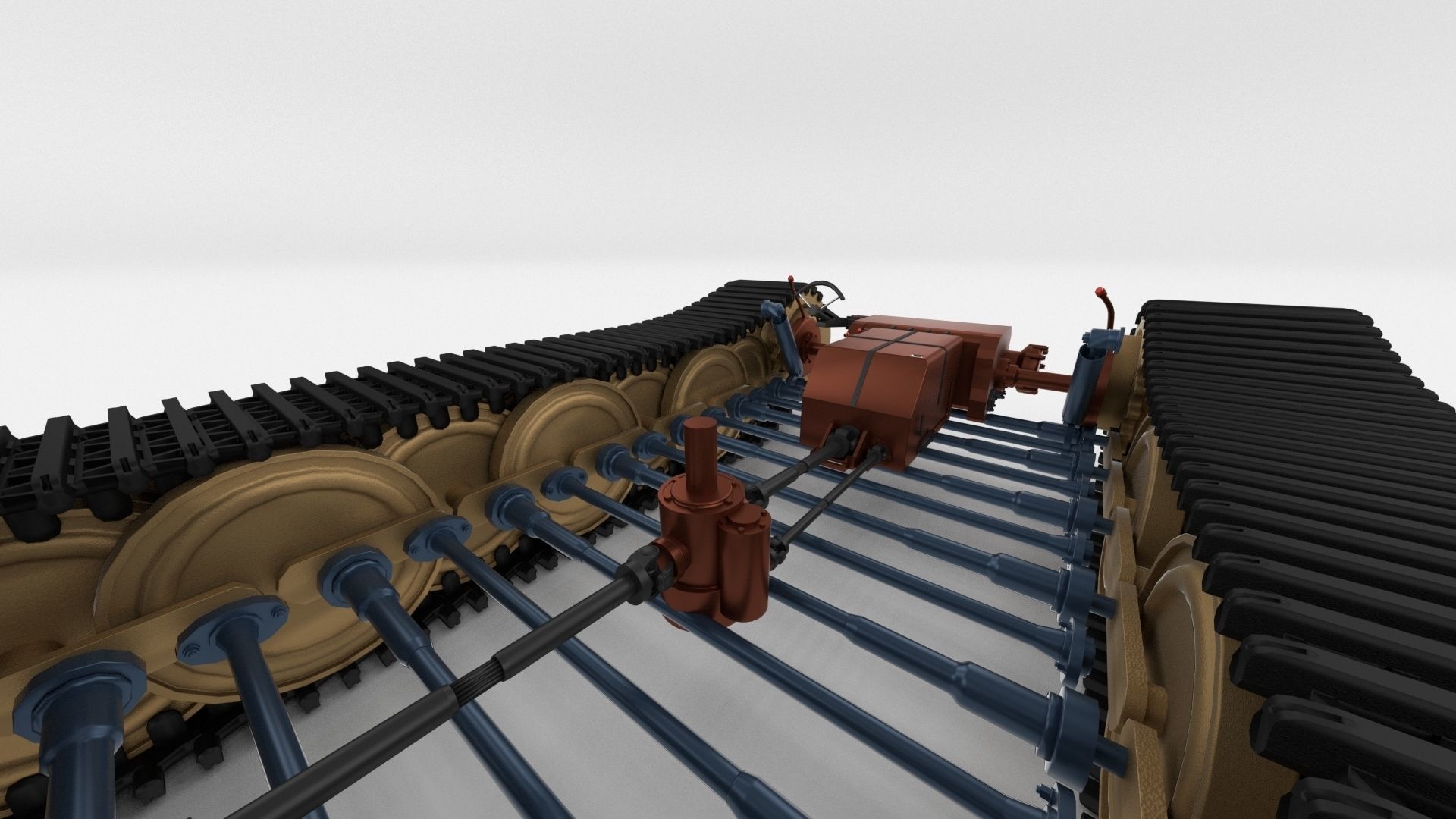 Panzer Tiger Drivetrain 3D model_17