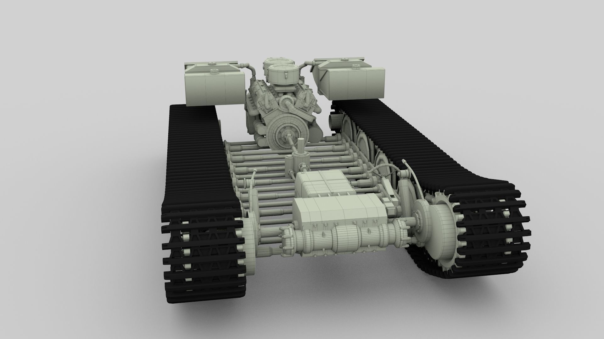 Panzer Tiger Drivetrain 3D model_13